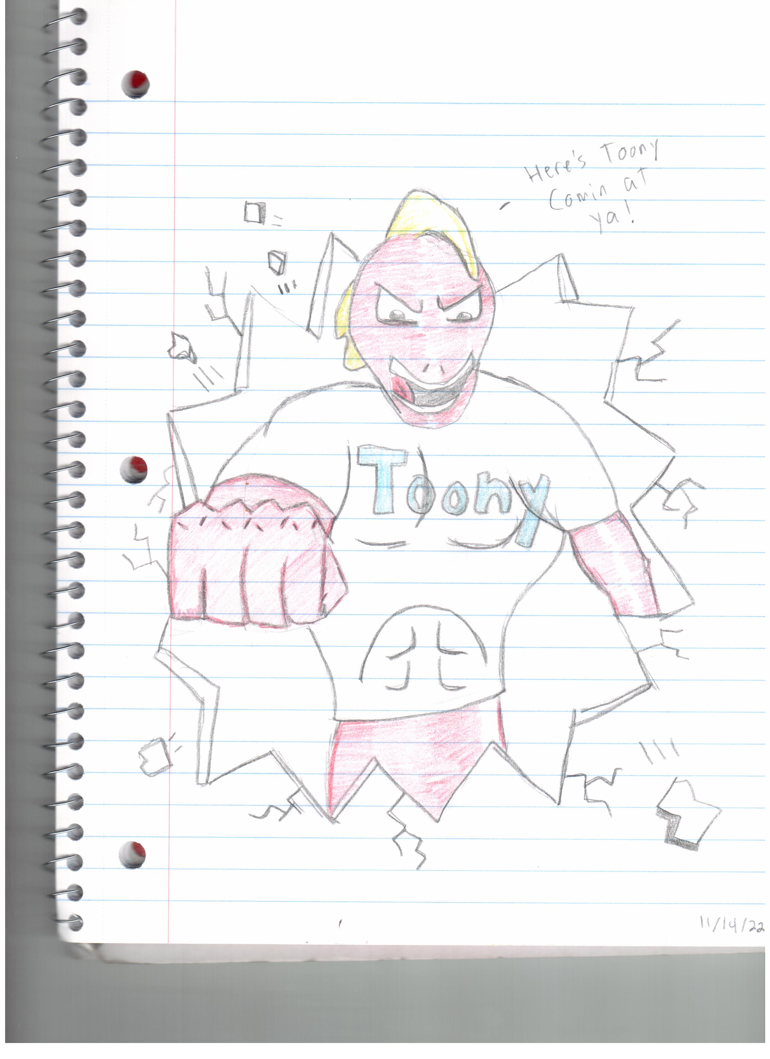 I enjoy watching toon in with me and am so happy being able to watch classic cartoons that so many of us grew up with. I wanted to draw a picture of Tooney jumping into action. Thanks for always bringing a great start to the day.